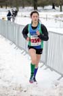 Amelia Lancaster (City of Sheffield) wins the under-13 girls Northern Cross Country Championships.